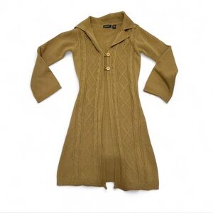 DeRotchild Tan Sweater Coat Vintage